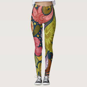 Legging Flores E Grelha P25 - Pernas