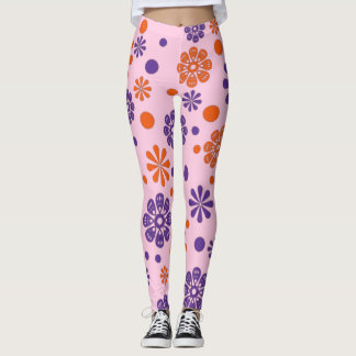 Legging Flores e Padrões Rosas adoráveis