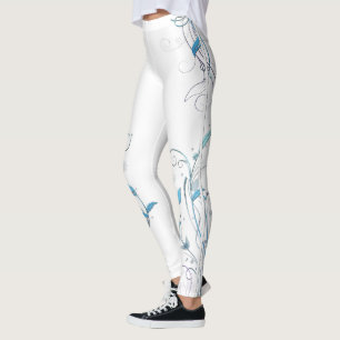 Legging Flores em Vines Azul