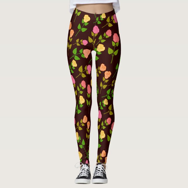 Legging Flores Florais Cutas Padrão-20320 (Frente)