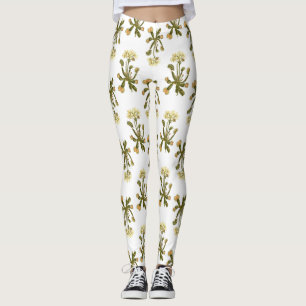 Legging flores florais de flytrap de veno