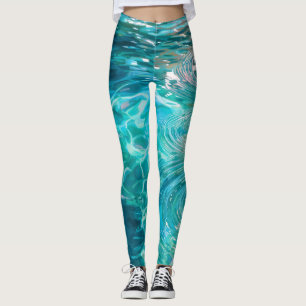Legging Flores Flutuando na Água