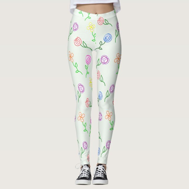 Legging Flores Geométricas (Frente)