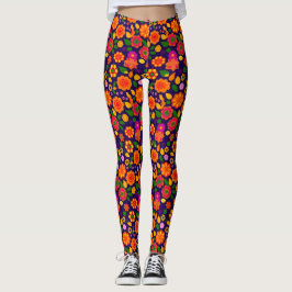 Legging Flores Inspiradas da década de 1970