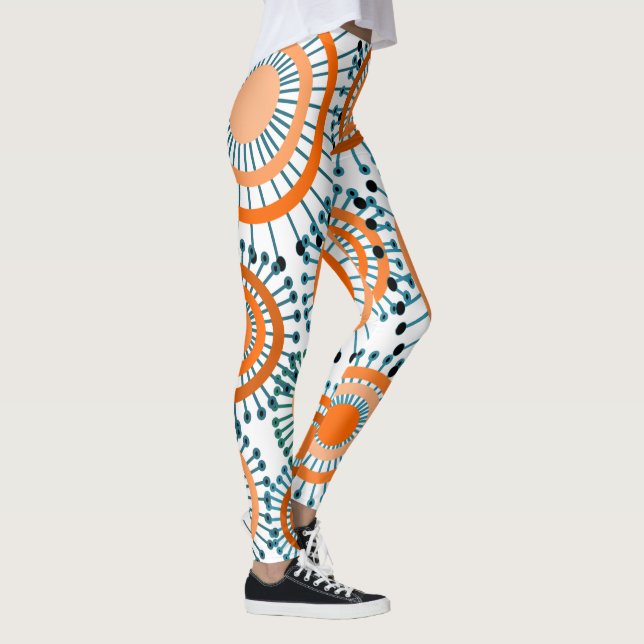 Legging Flores Laranja (Direita)