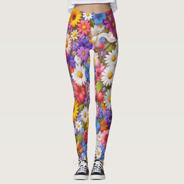 Legging Flores, leggins femininos, Laggins masculinos (Frente)
