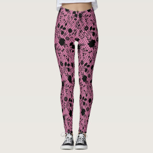 Legging Flores na rede 01.wx4 rosa BG