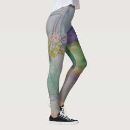 Legging Flores Nas Pernas De Parede