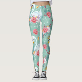 Legging Flores naturais Cisne
