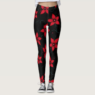 Legging Flores Negras Clássicas