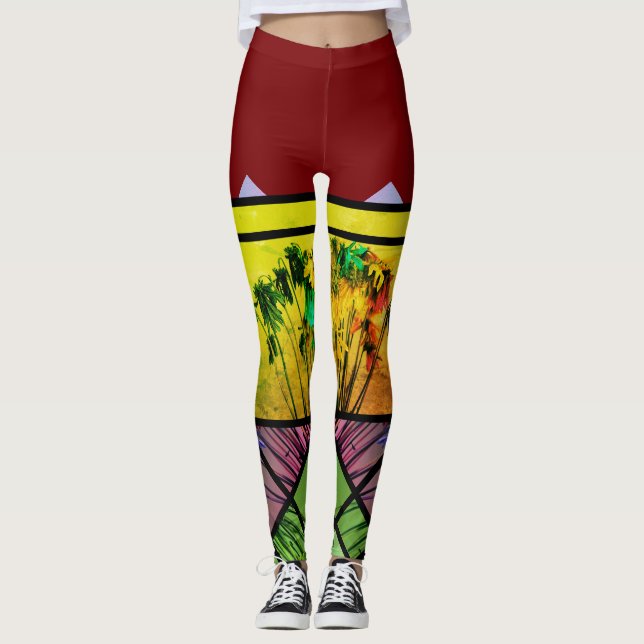 Legging Flores numa Canvas (Frente)