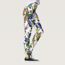 Legging Flores numa cerca