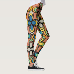 Legging Flores Oval dos anos 70