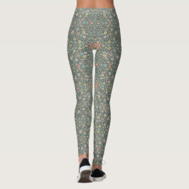 Legging Flores pastosas com fundo escuro