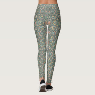 Legging Flores pastosas com fundo escuro