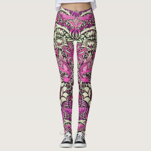 Legging FLORES,PEACOCKS,DRAGÕES Rosa BLack Fantasia Branca