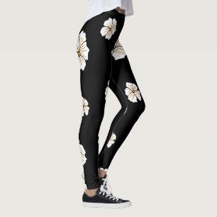 Legging Flores Pernas de Impressão Bloom - Na moda e Comfy