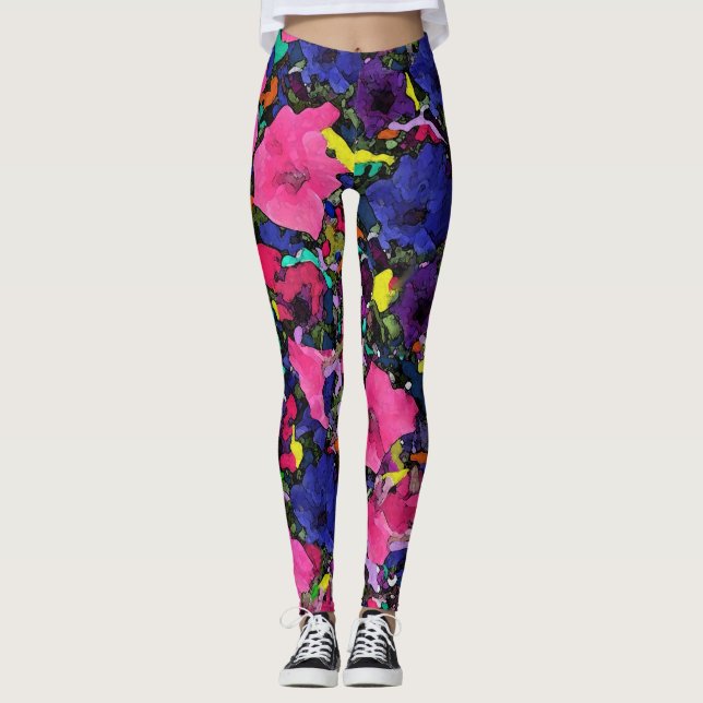 Legging Flores Reproduzíveis - Pernas (Frente)