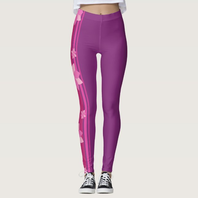 Legging Flores Rosa (Frente)