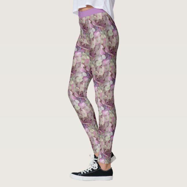 Legging Flores Rosa, Púrpura, Branco - Flores De Hipodrari (Esquerda)