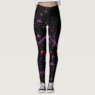 Legging Flores Rosa Quente