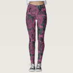 Legging Flores roxas<br><div class="desc">Flores de pénia desenhadas à mão,  padrão vetorial sem costura</div>