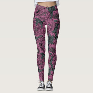 Legging Flores roxas