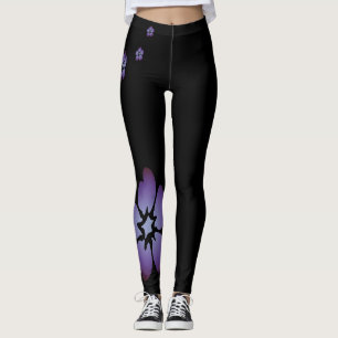 Legging Flores roxas