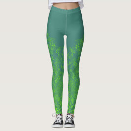 Legging Flores selvagens em verde por Aleta