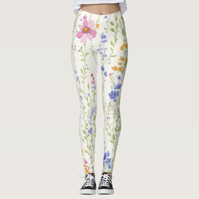 Legging Flores selvagens Padrão (Frente)