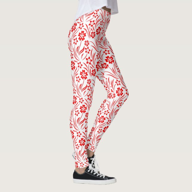 Legging Flores Vermelhas  (Direita)