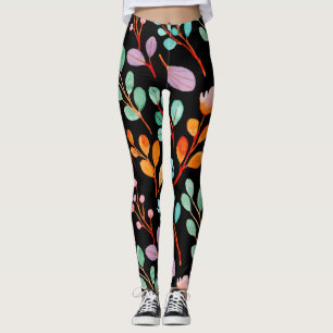 Legging Flores Vintage Watercolor Trendy