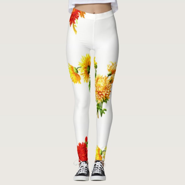 Legging Flores | Zazzle_Growth. (Frente)