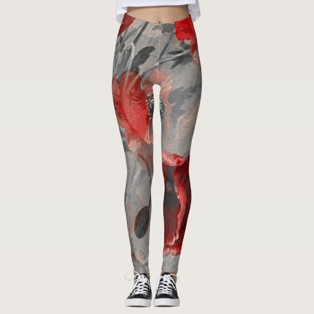 Legging Flores | Zazzle_Growth. (Frente)