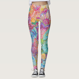 Legging Florescência por todo o lado em caneleiras