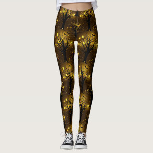 Legging Floresta Assombrada Reluzente em Bokeh - Árvores N