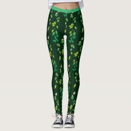 Legging Floresta Botânica primavera Verde-Ivy, Gema Verde