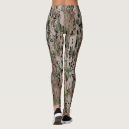 Legging Floresta Camouflage Tan Green