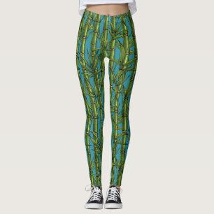 Legging Floresta de bambu em azul