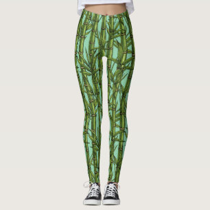 Legging Floresta de bambu em azul claro