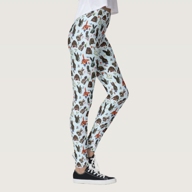 Legging Floresta de Coelhos primavera Floral (Direita)