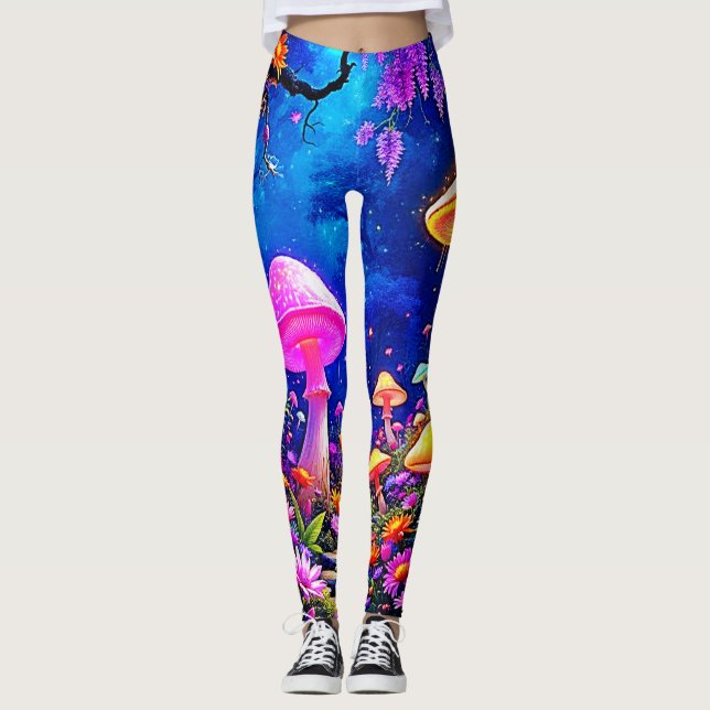 Legging Floresta de Cogumelos Encantada (Frente)