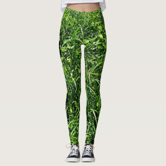 Legging Floresta de Grama Verde Selvagem