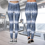 Legging Floresta de inverno mágico - inverno azul e legal<br><div class="desc">Esta Leggings apresenta uma floresta de inverno nevada. Pabeto-nevado em tons azuis num fundo delicado. Fotografia original. Legal padrão de árvores,  leggings legal de inverno!</div>