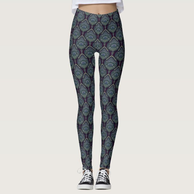 Legging Floresta de Inverno - Paisley Emplumado (Frente)