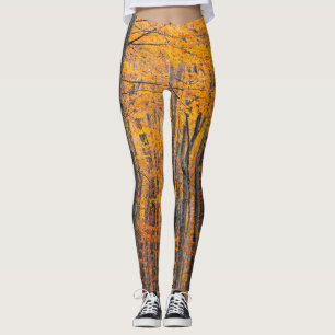 Legging Floresta de outono de ouro impressionante