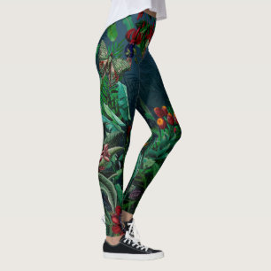 Legging Floresta Tropical de Meia-Noite Fantástica