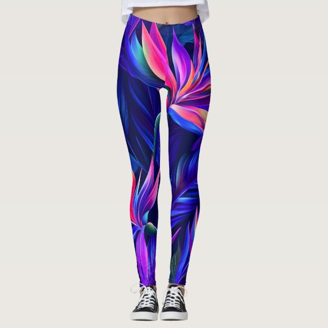 Legging Floresta Tropical de Midnight (Frente)
