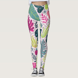 Legging Floresta tropical selvagem, colheita repetida