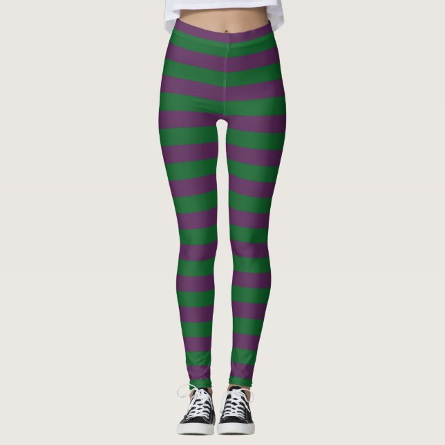 Legging Floresta Verde e Roxos (Frente)